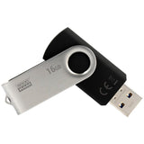 Stick USB GOODRAM UTS2 16GB, USB 2.0, Negru/Argintiu