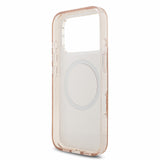 Husa spate Guess pentru Apple iPhone 18 Pro Max, MagSafe, cu curea de mana, model floral, Roz
