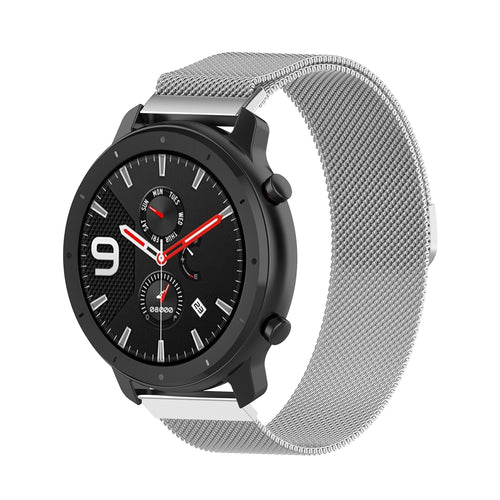 Curea otel inoxidabil compatibila cu Galaxy Watch 4 40mm, Galaxy Watch 4 44mm, Argintiu