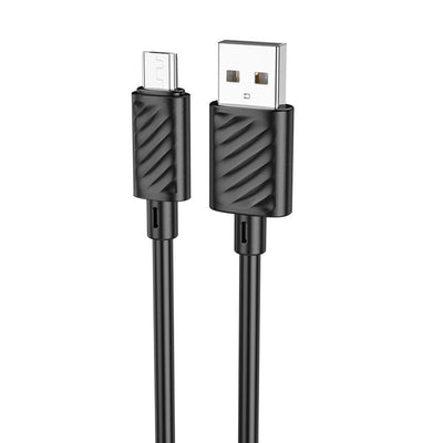 Cablu de date HOCO X88 USB-A la Micro USB, 1 m, 2.4A, Negru