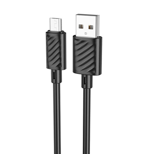 Cablu de date HOCO X88 USB-A la Micro USB, 1 m, 2.4A, Negru