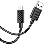 Cablu de date HOCO X88 USB-A la Micro USB, 1 m, 2.4A, Negru
