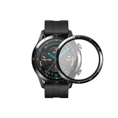Folie sticla securizata 3D pentru Huawei Watch 3 46mm, Neagra