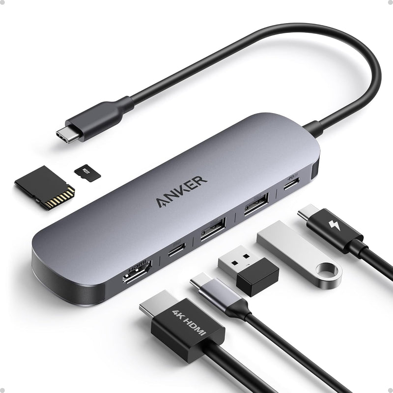 Hub Anker Nano USB-C Multi-Port 7-in-1, 4K, 85W, Gri