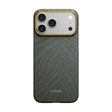 Husa Pitaka compatibila cu iPhone 17 Pro, MagSafe/Magnetic, Piele, Portocaliu