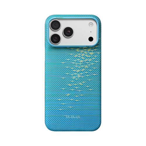 Husă pentru iPhone 18 Pro Max, Pitaka Edge Case Glints of Gold, Albastru