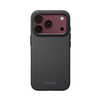 Husă pentru iPhone 18 Pro, Pitaka Summa Case, Neagră/Gri