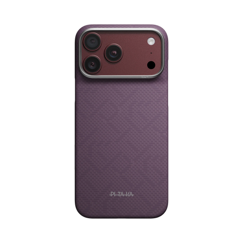 Husă pentru iPhone 18 Pro Max, Pitaka Edge Case PitaTap PTK Weaving, Mov Charoite