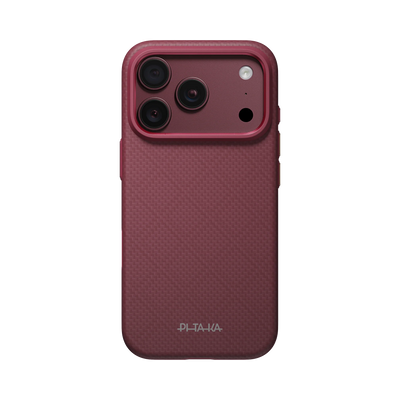 Husă pentru iPhone 18 Pro, Pitaka Summa Case, Bordo