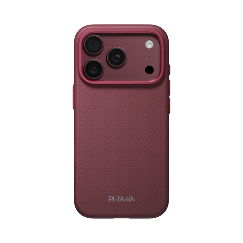 Husă pentru iPhone 18 Pro, Pitaka Summa Case, Bordo