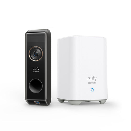Sonerie video eufy Dual Camera cu HomeBase 2, 2K HD, autonomie 6 luni, Negru
