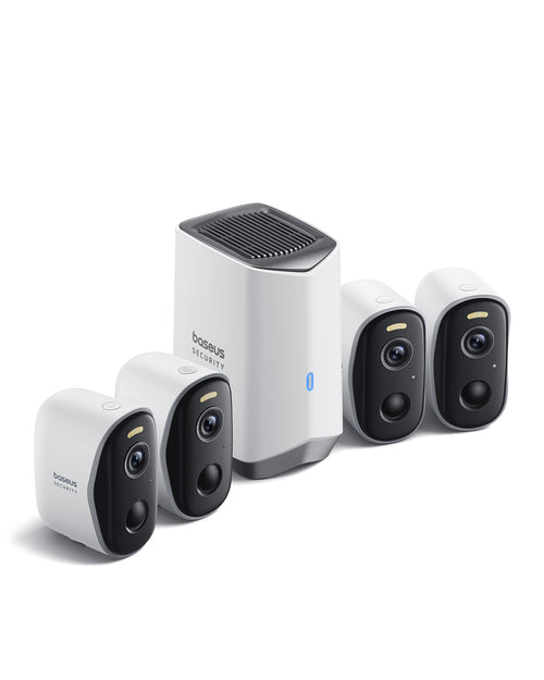 Kit supraveghere Baseus Security N1 Plus, 2K HD, IP67, Night Vision, 270 zile, 4 camere