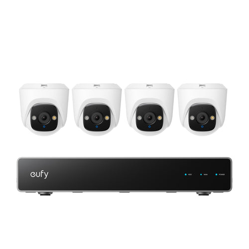 Kit supraveghere video eufy Security E41, 4K, 5x Zoom, AI, Night Vision Color, 4 camere