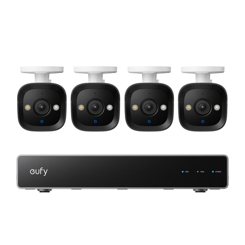 Kit supraveghere video eufy Security NVR E40, 4K PoE, Night Vision Color, IP67, 4 camere bullet