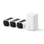 Kit supraveghere eufy eufyCam E40, 2K HD, Panou solar, 3 camere + Homebase 2
