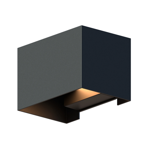 Lampa de perete LED Calex Venice, 7W, IP54, lumina alba calda, Negru
