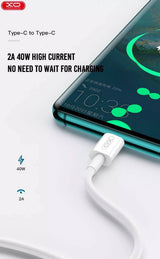 Cablu de date XO USB-C, 1.0 m