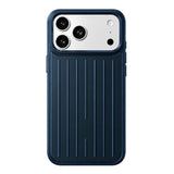 Husa telefon Suitcase Stripe pentru Apple iPhone 16, Albastră