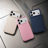 Husa telefon Suitcase Stripe pentru Apple iPhone 16, Albastră