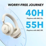 Căști Bluetooth Anker SoundCore Space One, ANC, Albe