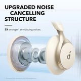 Căști Bluetooth Anker SoundCore Space One, ANC, Albe