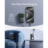 Anker Baterie Externa 10000mAh 35W + Cablu Type-C Integrat, Maggo Apple Watch Qi2 Negru - A1657H11