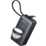Anker Baterie Externa 10000mAh 35W + Cablu Type-C Integrat, Maggo Apple Watch Qi2 Negru - A1657H11