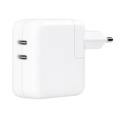 Incarcator Apple 35W, 2x USB-C pentru iPhone 18 Pro / 18 Pro Max, Alb