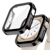 Husa Pc Placat cu Sticla Temperata pentru Apple Watch, 45MM