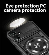 Husa cu inel OEM compatibila cu Galaxy A55 5G, Antisoc, TPU, ABS, Negru