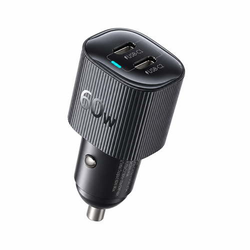 Incarcator auto Baseus PrimeTrip VP2 60W, 2 x USB-C, Negru