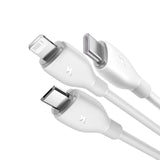 Cablu de date Baseus USB-C la Lightning la Micro-USB la USB-A, 1.3 m