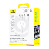 Cablu de date Baseus USB-C la Lightning la Micro-USB la USB-A, 1.3 m