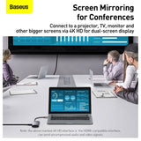 Hub Baseus Gleam 5-in-1, USB-C la 3x USB 3.0, USB-C PD 100W, HDMI