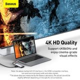 Hub Baseus Gleam 5-in-1, USB-C la 3x USB 3.0, USB-C PD 100W, HDMI