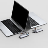 Hub Baseus Gleam 5-in-1, USB-C la 3x USB 3.0, USB-C PD 100W, HDMI