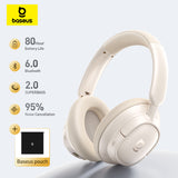 Căști Bluetooth Baseus BH1 NC Lite, ANC, AI ENC, Alb