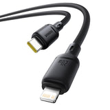Cablu de date Baseus Type-C la Lightning, 1m, 20W, Negru