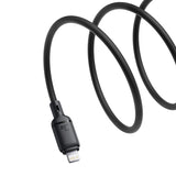 Cablu de date Baseus Type-C la Lightning, 2m, 20W, Negru