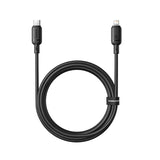 Cablu de date Baseus Type-C la Lightning, 2m, 20W, Negru