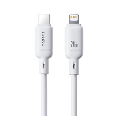 Cablu de date Baseus Type-C la Lightning, 2m, 20W, Alb