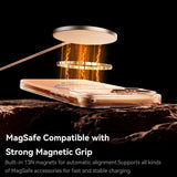 Husa cu inel Baseus compatibila cu iPhone 17 Pro, MagSafe/Magnetic, TPU, Alb