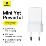 Incarcator Baseus 20W USB-C, cu cablu USB-C la Lightning inclus e0116400