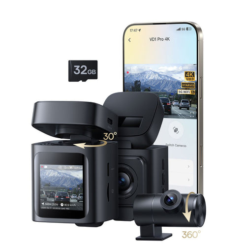 Baseus Camera Bord Primetrip VD1 Pro 4K Solar Baterie Litiu Negru - C0119800