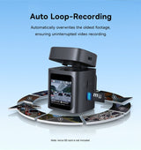 Camera Auto DVR Baseus PrimeTrip VD1 Dual, 3K+1080P, GPS, Wi-Fi, Negru