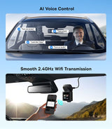 Camera Auto DVR Baseus PrimeTrip VD1 Dual, 3K+1080P, GPS, Wi-Fi, Negru