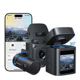 Camera Auto DVR Baseus PrimeTrip VD1 Dual, 3K+1080P, GPS, Wi-Fi, Negru