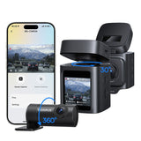 Camera Auto DVR Baseus PrimeTrip VD1 Dual, 3K+1080P, GPS, Wi-Fi, Negru