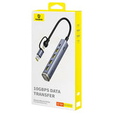 Hub Baseus UltraJoy 4-in-1, USB-C/USB-A la 4x USB 3.2