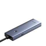 Hub Baseus UltraJoy 4-in-1, USB-A la 3x USB 3.0, USB-C, RJ45